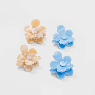 Flower Claw Hair Clip - Wild Fable™ Blue/Cream | Target