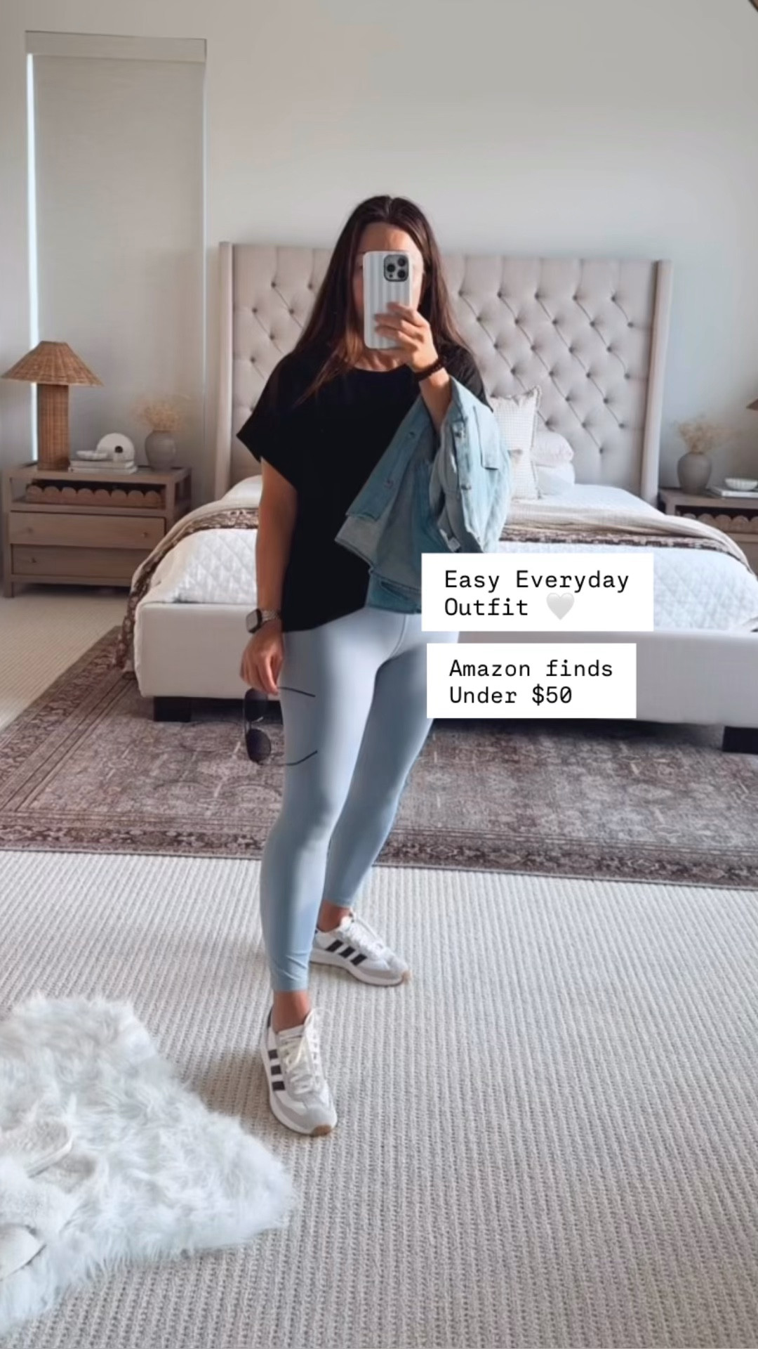 Easy everyday outfit you can throw on and go 🤍 sharing my favorite Amazon basics that are comfortable, flattering, and all under $50 including these buttery soft leggings and oversized tee that I wear on repeat with sneakers for errands, school drop off, or casual days out Follow me on LTK for daily fashion, home decor & Amazon finds amazon outfit amazon basics everyday outfit casual mom outfit athleisure outfit affordable fashion amazon leggings oversized tee outfit comfy outfit @adidas sneakers outfit neutral outfit minimal style everyday style, spring outfit, mom uniform, lululemon dupe leggings, affordable spring outfitt

#LTKstorytime #LTKPetite #LTKmomlife