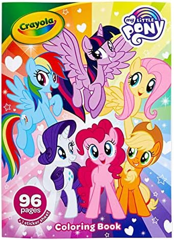 Amazon.com: Crayola My Little Pony Coloring Book with Stickers, Gift for Girls and Boys, 96 Pages... | Amazon (US)