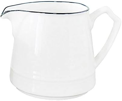 FUYU Simple White Ceramic Creamer with Handle, Coffee Milk Creamer Pitcher | Amazon (US)