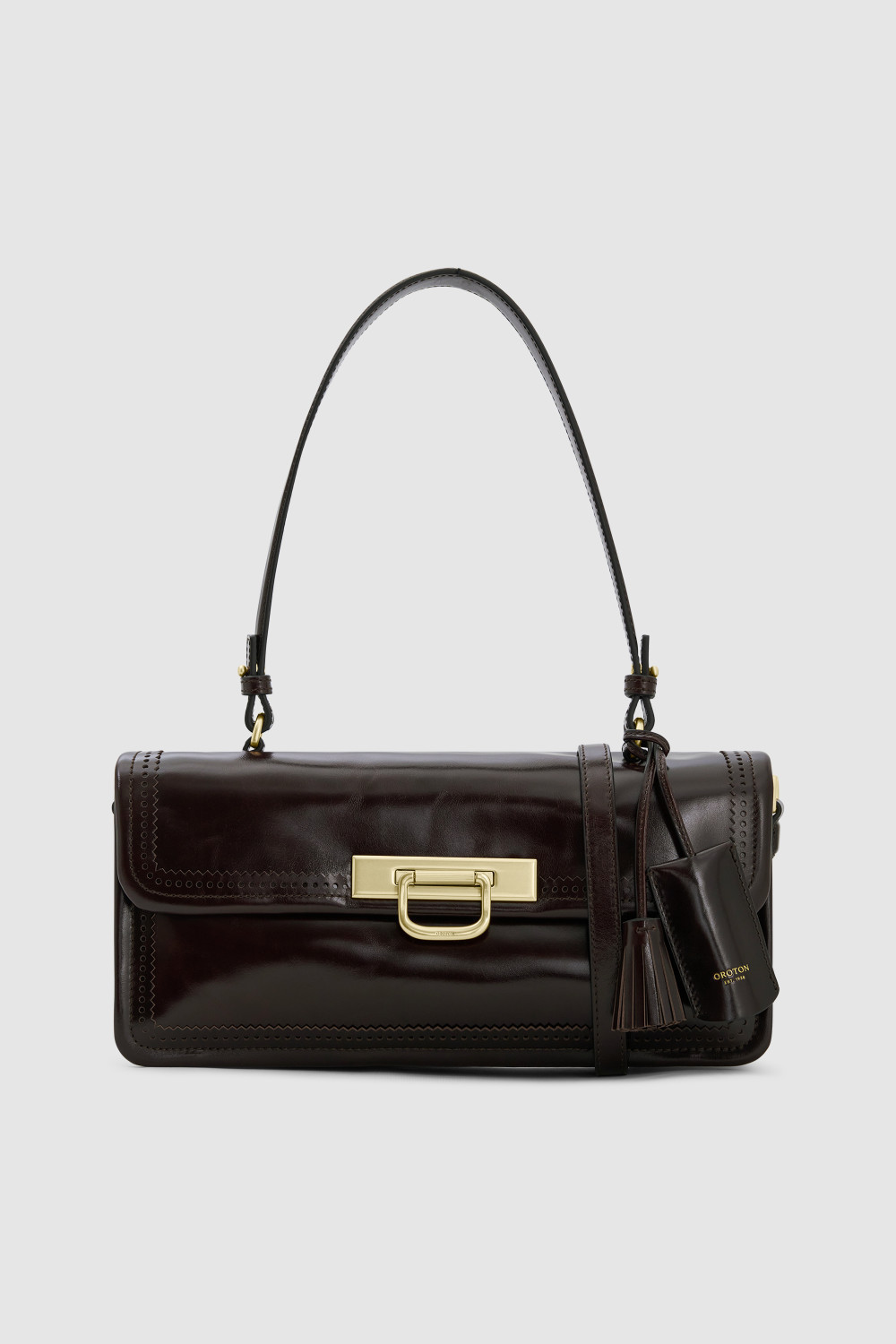 Finn Crackle Broguing Large Day Bag | Oroton