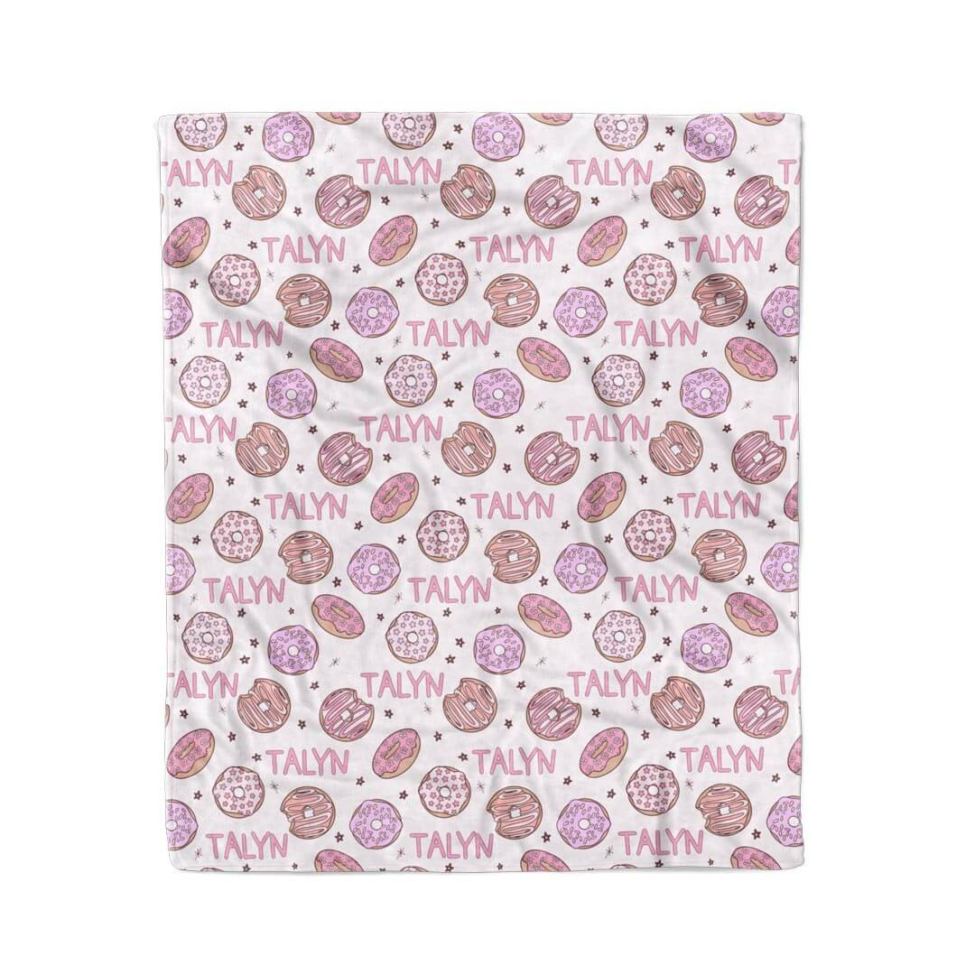Donut Shop Personalized Kids Blanket | Pink | Caden Lane