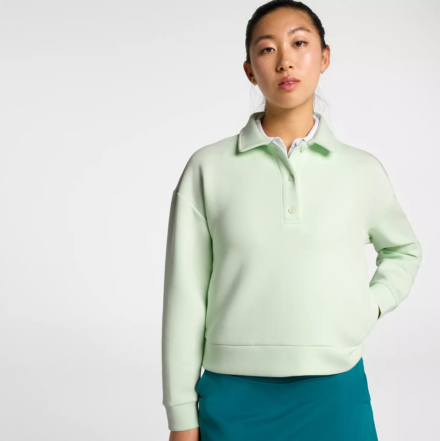 CALIA Women's Soft Scuba Long Sleeve Golf Polo | DICK'S Sporting Goods