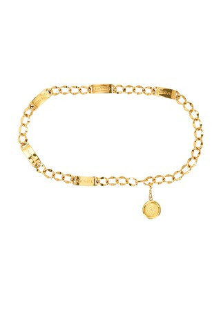 Chanel Coco Mark Chain Belt in Metallic Gold | FWRD 