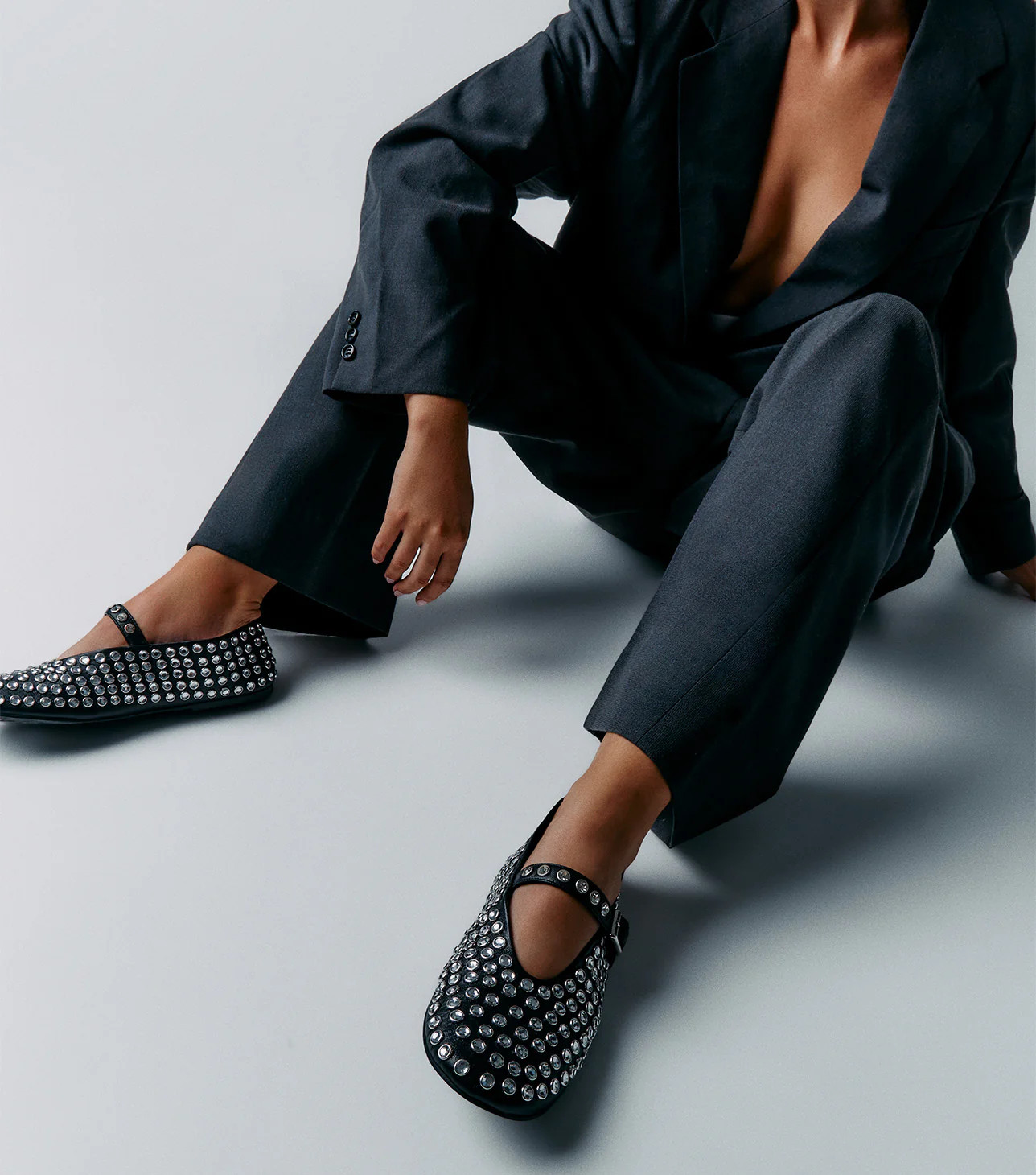 Miami Black Nappa Flats | Tony Bianco US