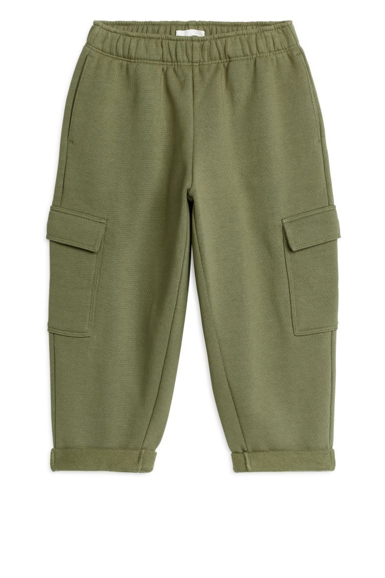 Cargo Cotton Trousers - Khaki Green - Kids | H&M GB | H&M (UK, MY, IN, SG, PH, TW, HK)