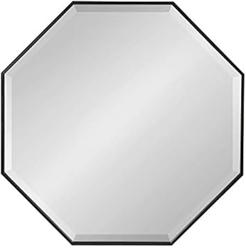 Kate and Laurel Rhodes Glam Octagon Mirror, 29" x 29", Black, Chic Geometric Wall Decor | Amazon (US)