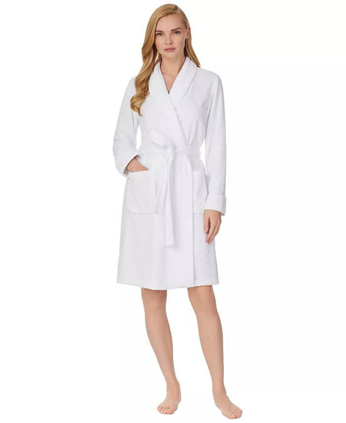 Lauren Ralph Lauren Women's Long Sleeve Shawl Collar Robe & Reviews - All Pajamas, Robes & Lounge... | Macys (US)