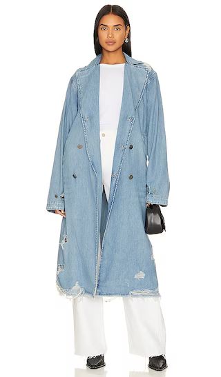 Denim Trench Coat in Pacifica | Revolve Clothing (Global)