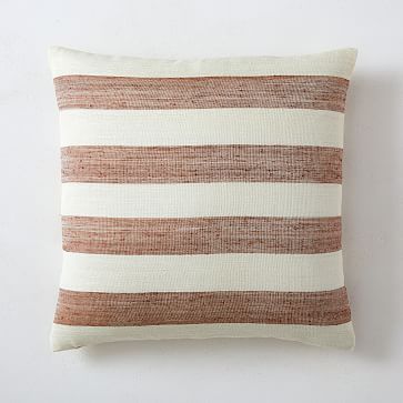 Heather Taylor Home Milos Stripe Silk Pillow Cover | West Elm (US)