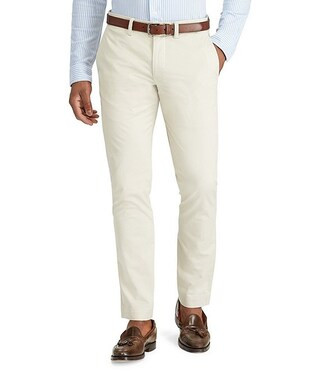 Straight-Fit Flat-Front Stretch Twill Chino Pants | Dillard's