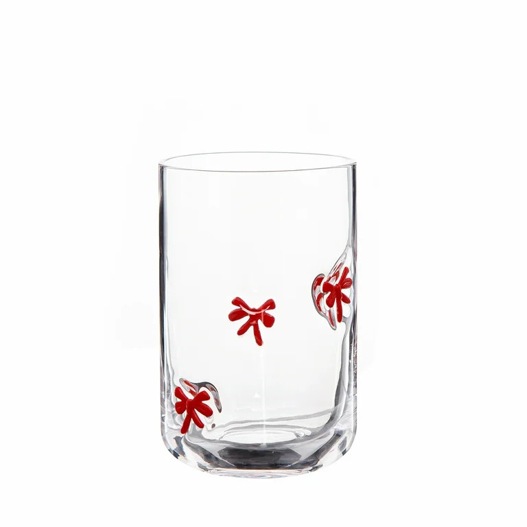 Holiday Time Bows Charm Drinking Glass 16 OZ | Walmart (US)