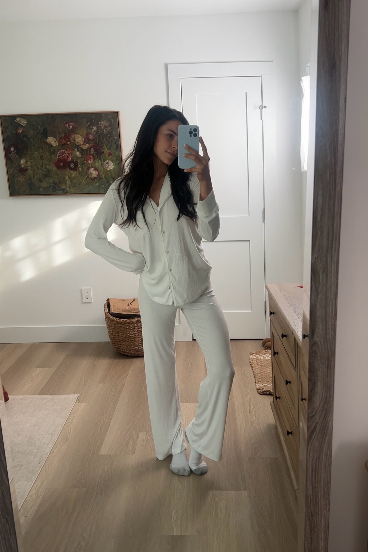 comfiest pajamas 🤍 #pajamas #skimspajamas #bridalpajamas 

#LTKStyleTip #LTKHoliday #LTKGiftGuide