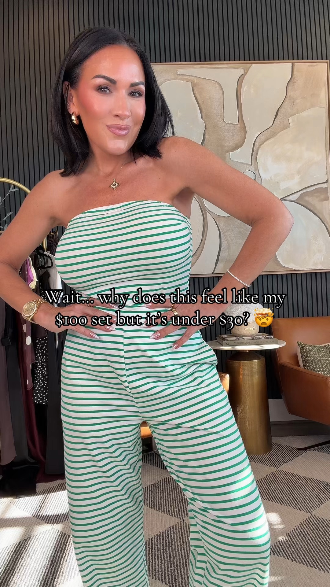 Babes this set?? I did NOT expect to love it this much.

It’s giving that easy, elevated vibe we all want for spring… but without the triple digit price tag. The fit is so flattering (hello cinched waist moment) and the fabric is that soft, drapey feel that just moves with you.

I styled it three ways because she’s versatile like that… errands, travel day, coffee run, throw on a denim jacket and you’re instantly pulled together.

And the price difference?? $30 vs $98… I mean… we love a smart moment 💅🏼

Wearing a medium.

5’2” | 130 lbs | 25” waist | 34DD bust | size medium

#AmazonFashion #PetiteFashion #SpringStyle #Over40Style #AffordableFashion