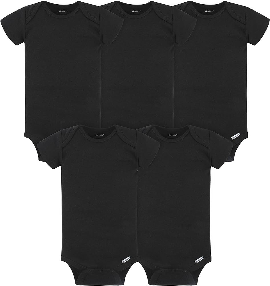 Gerber Baby-Girls 5-Pack Solid Onesies Bodysuits | Amazon (US)
