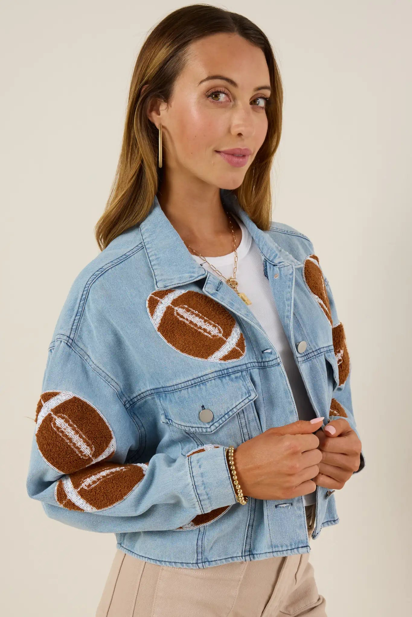 Football Denim Jacket | Avara