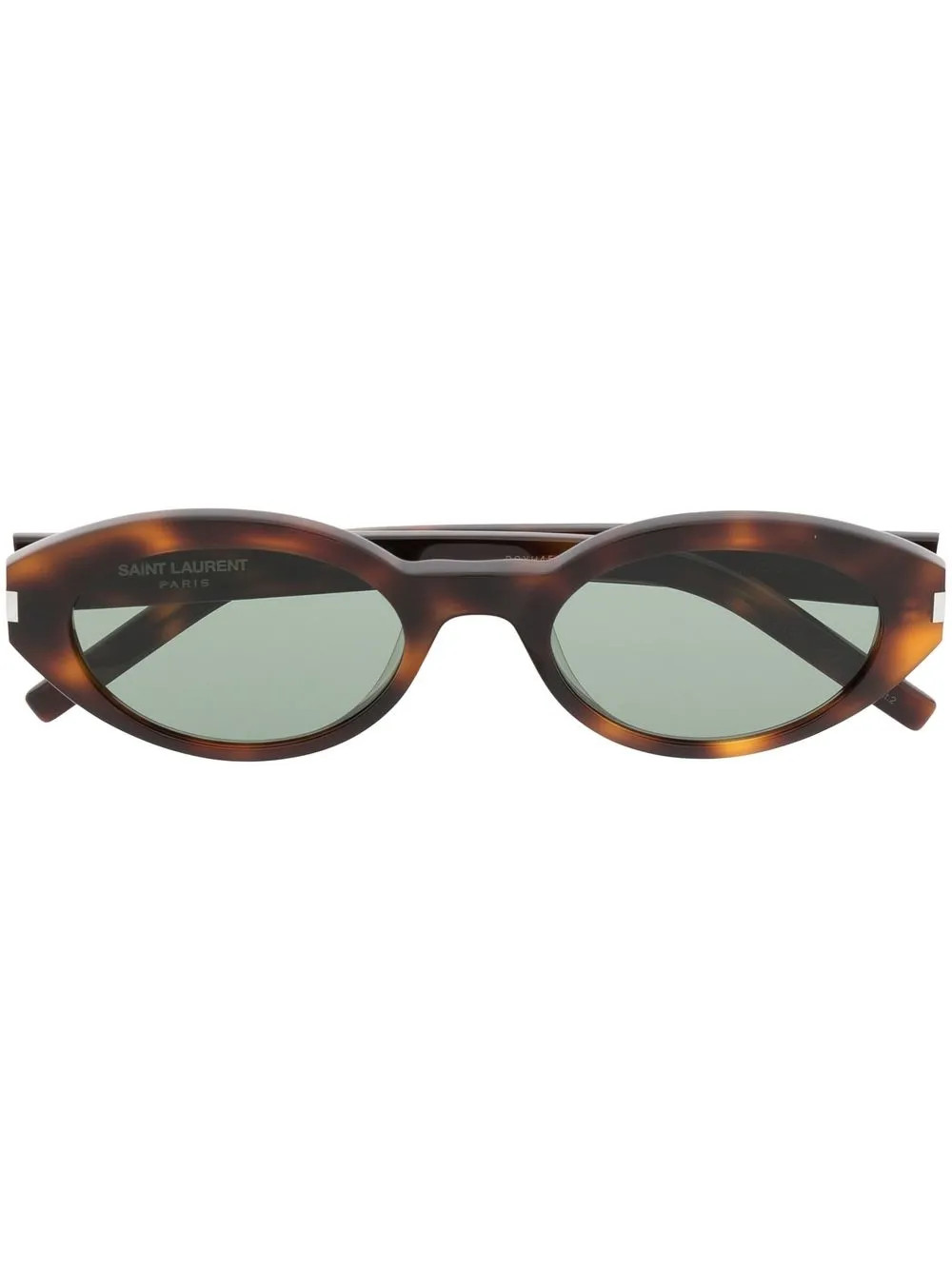Saint Laurent Eyewear oval-frame tortoiseshell-effect Sunglasses - Farfetch | Farfetch Global