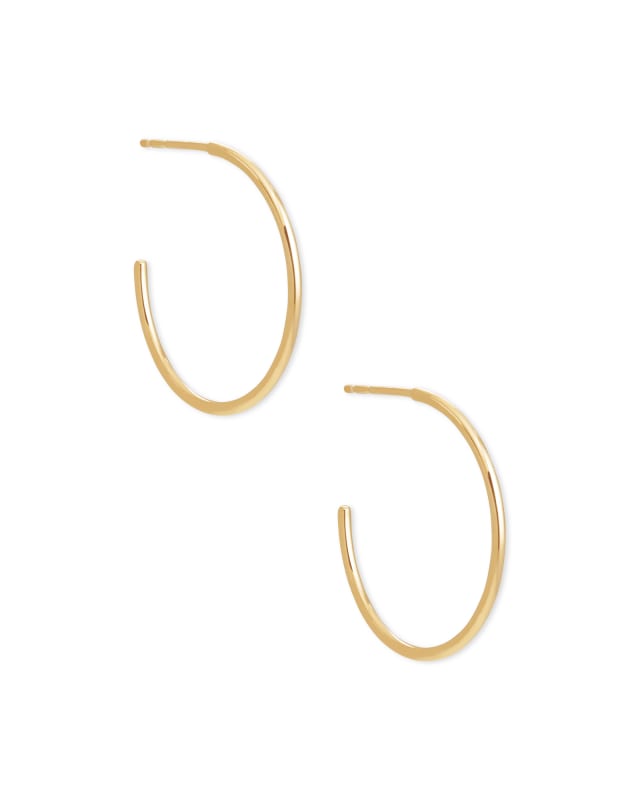 Keeley 25mm Small Hoop Earrings in 18k Gold Vermeil | Kendra Scott