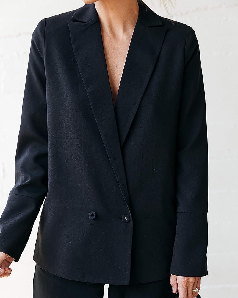 The Drop Women's Black Lined Crossover Blazer by @jaceyduprie | Amazon (US)