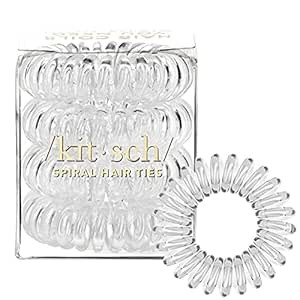 Kitsch Hair Ties for Women - Waterproof Hair Elastics for Women | Spiral Hair Ties for Women with... | Amazon (US)