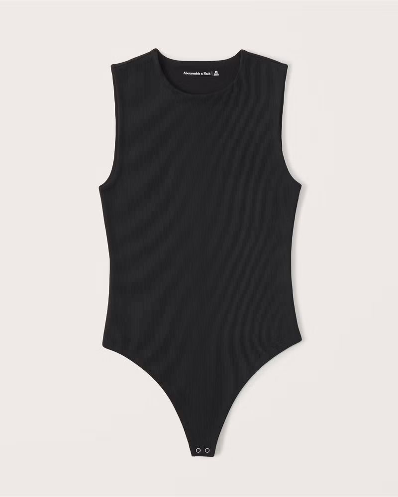 Women's Seamless Rib Fabric Crew Tank Bodysuit | Women's Tops | Abercrombie.com | Abercrombie & Fitch (US)
