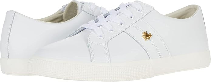 Lauren Ralph Lauren Women's Janson Ii Action Leather Sneaker | Amazon (UK)