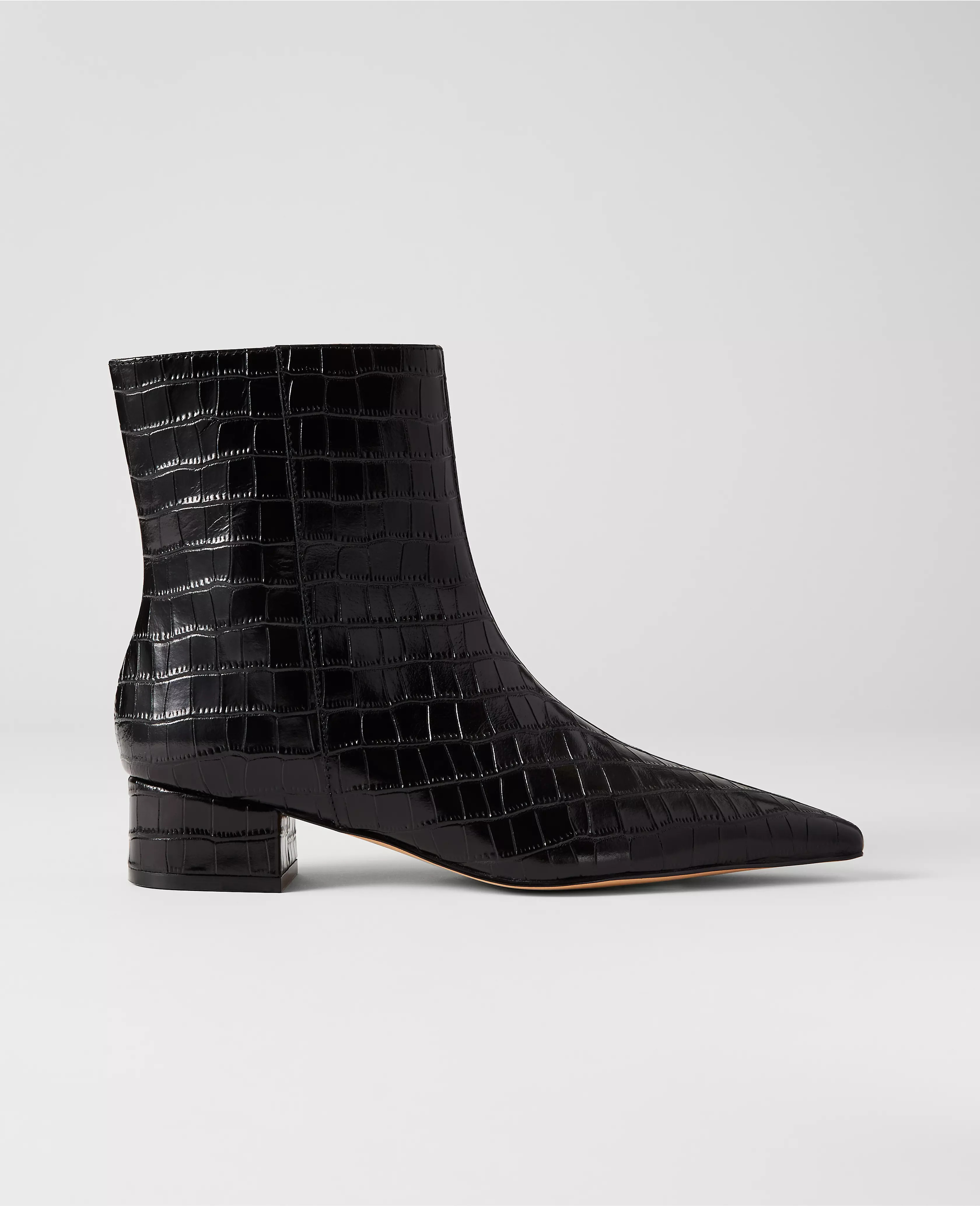 Croco Nip Toe Bootie | Ann Taylor