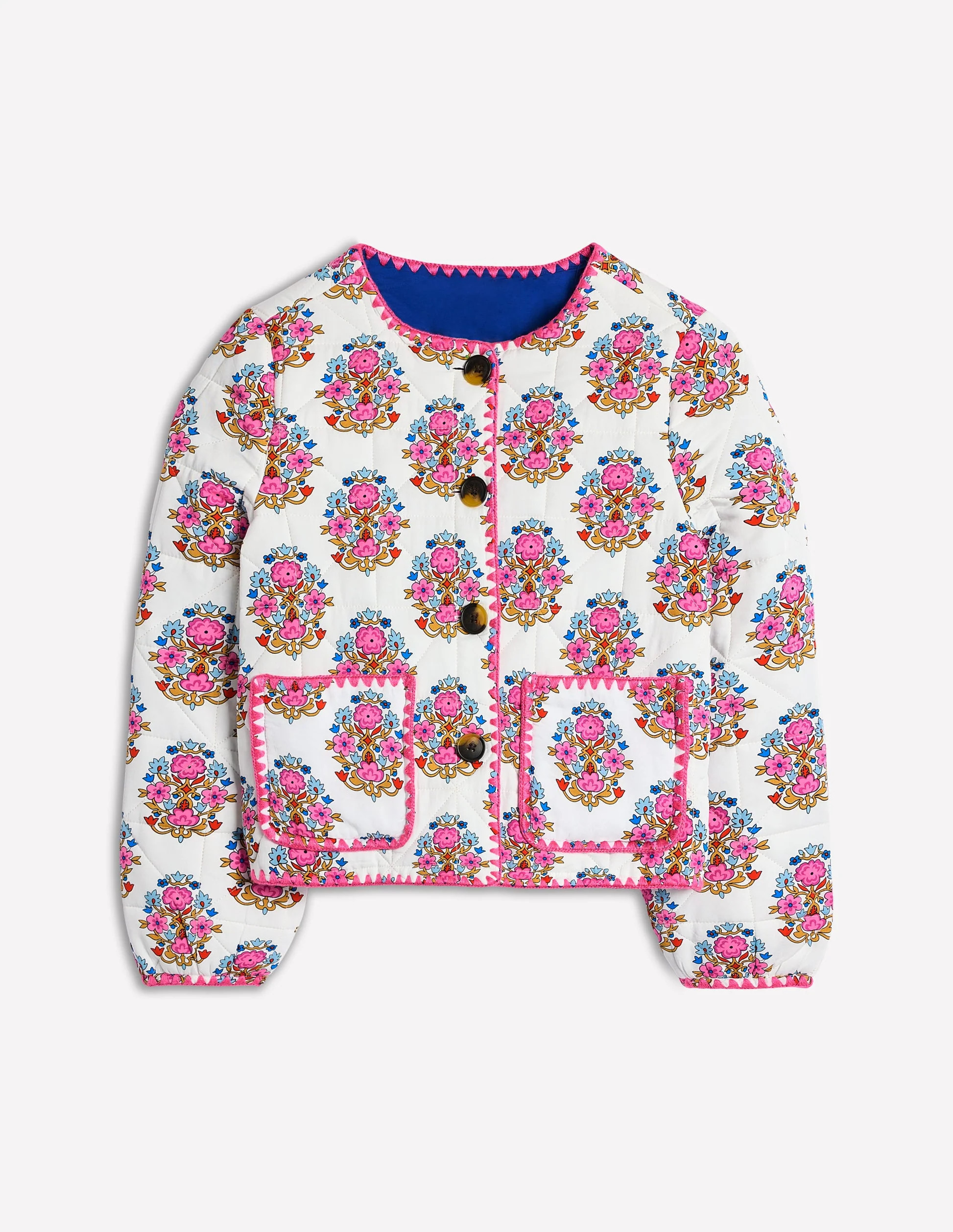 Chelsea Quilted Jacket-Wildflower Stamp | Boden UK