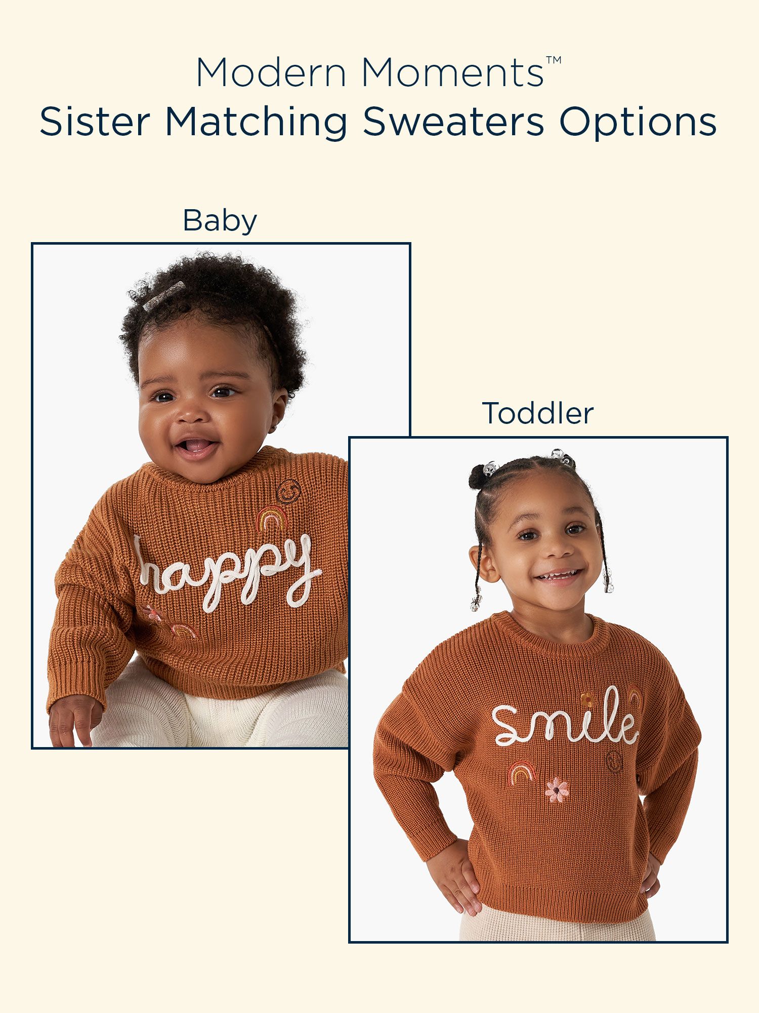 Modern Moments By Gerber Baby Girl Matching Sister Sweater, Sizes 0/3M-18M | Walmart (US)