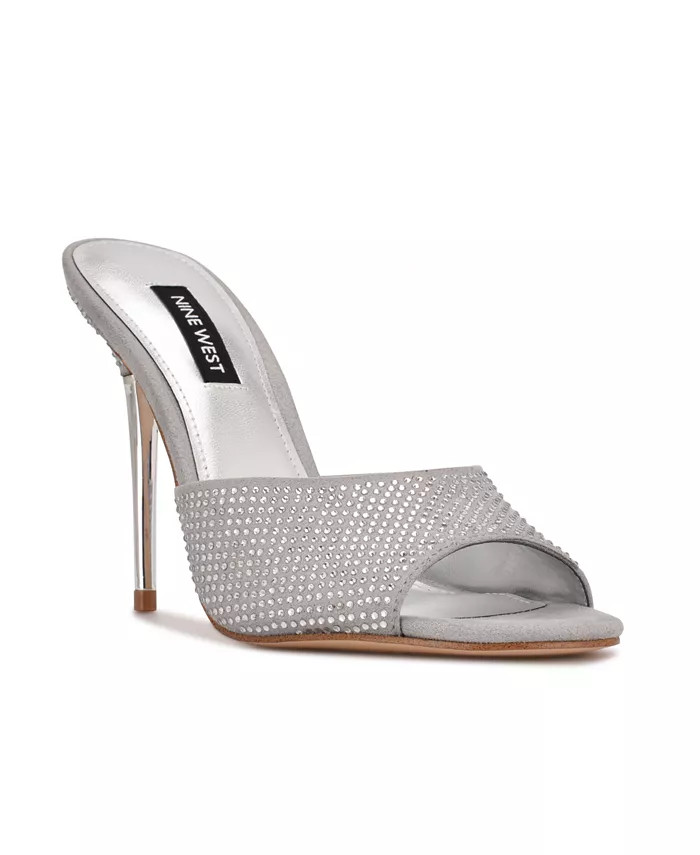 Nine West Women's Divas Rhinestone Heeled Slide Sandals & Reviews - Sandals - Shoes - Macy's | Macys (US)