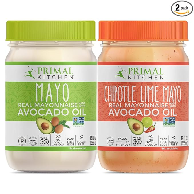 Primal Kitchen Avocado Oil Mayo Variety Pack- Includes 1 Original and 1 Chipotle Lime, Gluten and... | Amazon (US)