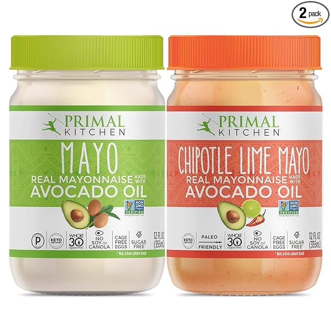 Primal Kitchen Avocado Oil Mayo Variety Pack- Includes 1 Original and 1 Chipotle Lime, Gluten and... | Amazon (US)