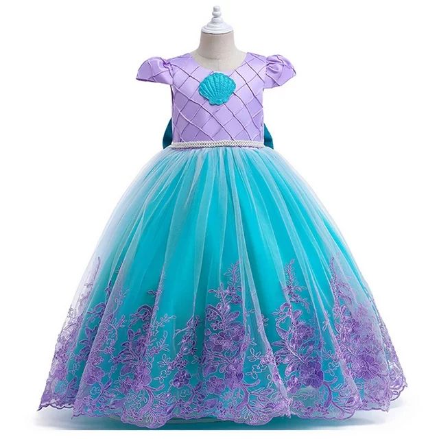 Girls Mermaid Princess Dresses Halloween Tutu Ariel Costume Kids Princess Outfits | Walmart (US)