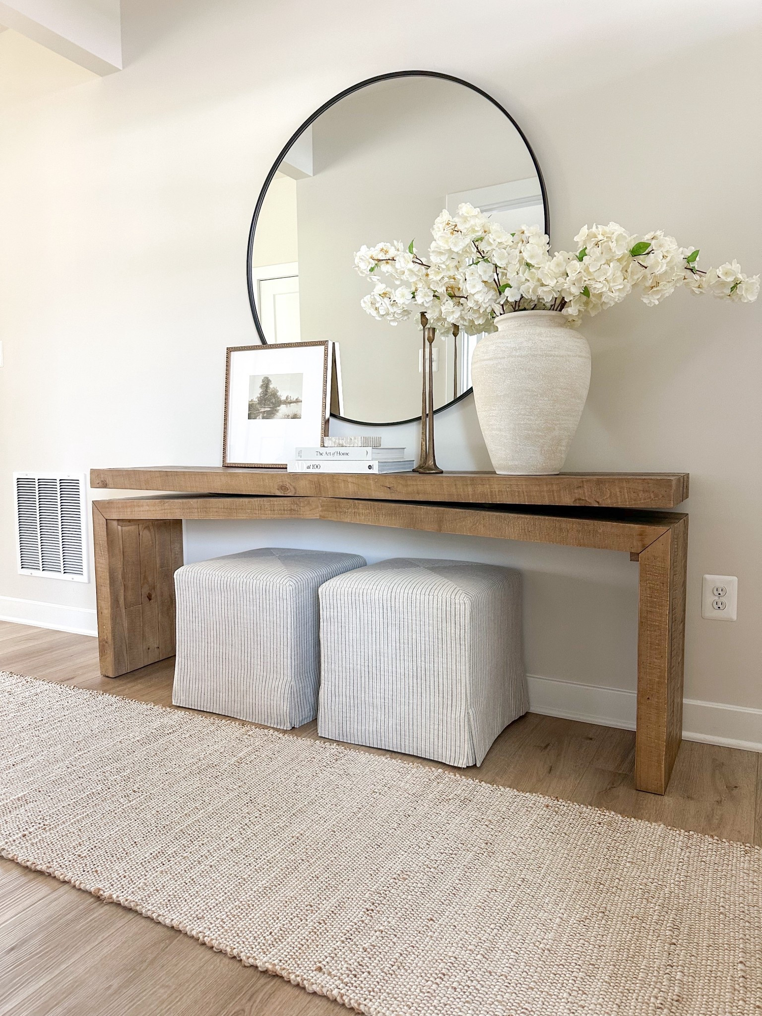 Non-shed jute blend rug. 
#wayfair #amazon #rug #runner #juteblendrug #console #entryway

#LTKHome #LTKSaleAlert