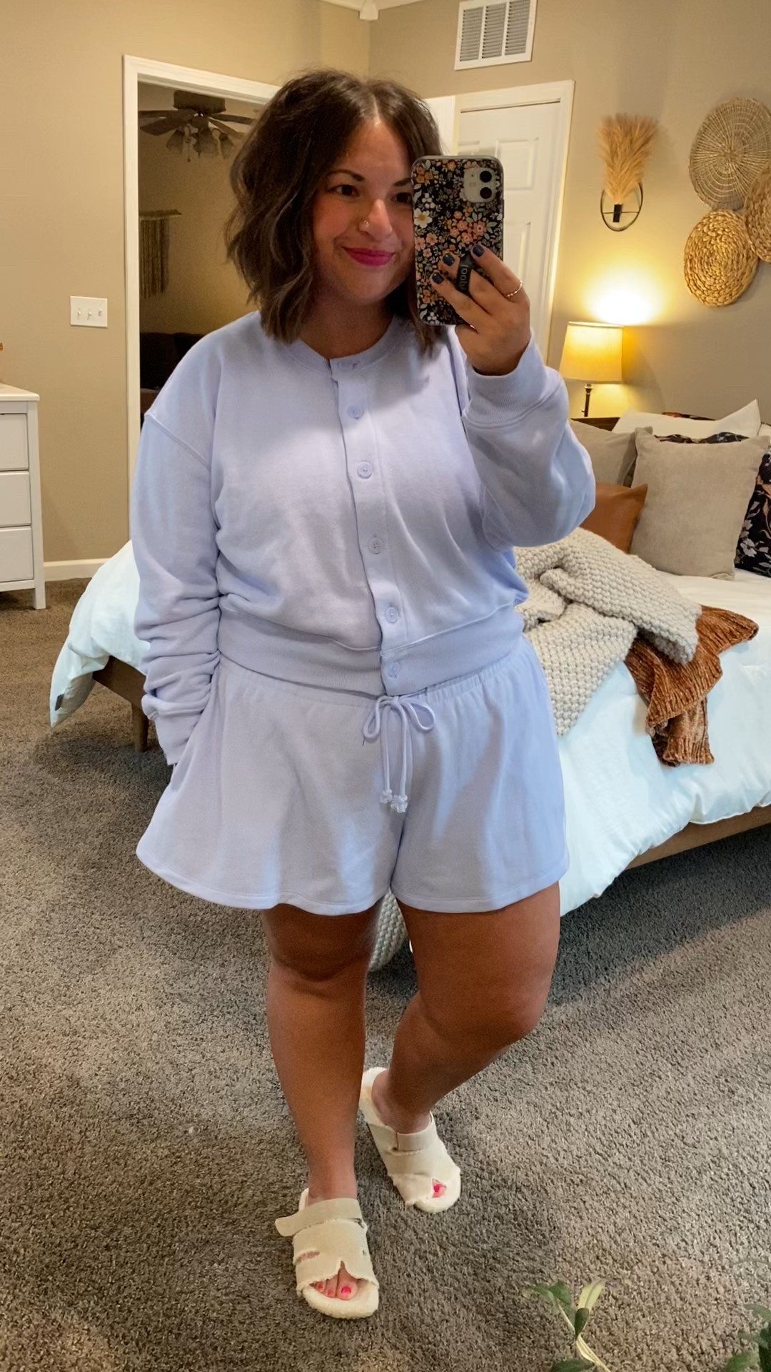 sandals: fit oversized // wearing a 3.5
shorts: fit oversized // wearing a large
cardigan: fits small // wearing a large 

 

#LTKStyleTip #LTKMidsize #LTKFindsUnder50