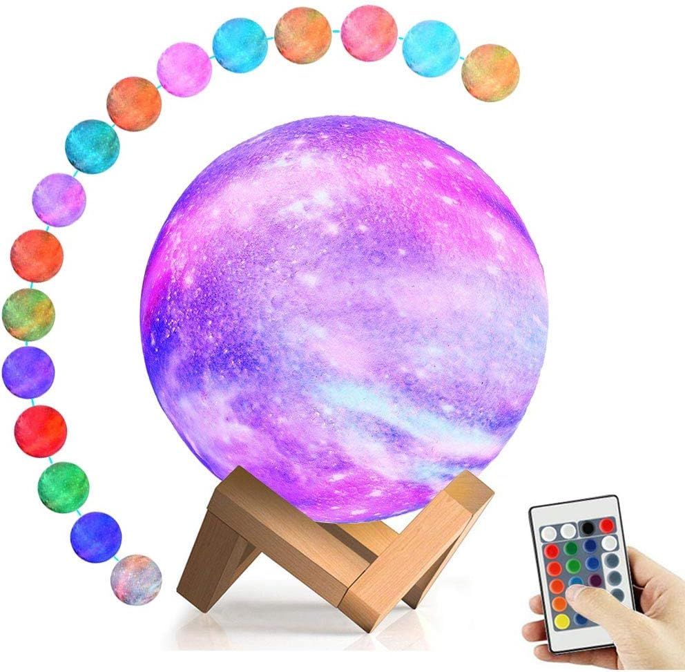 Moon Lamp, Moon Light 16 Colors LED Star Light Kids Night Light Galaxy Lamp with Stand, Remote, T... | Amazon (CA)