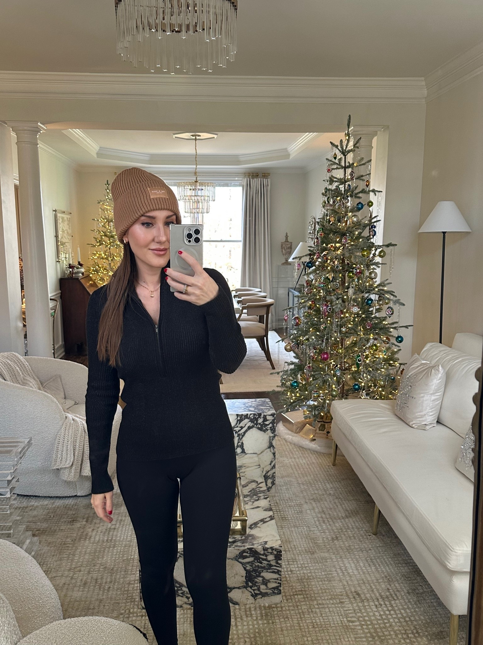 Cozy casual cold weather ootd
My fav cozy thermal leggings (small, size down)
Half zip sweater (small, size down)

#LTKootd #LTKSeasonal #LTKActive