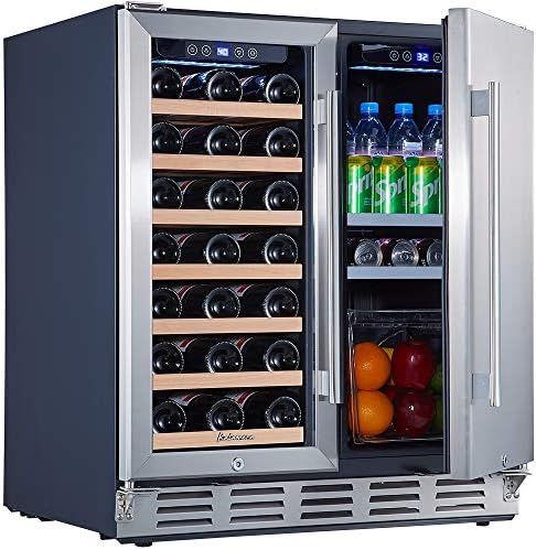 Kalamera Wine Cooler Refrigerator – 2-in-1 Wine and Beverage Refrigerator – Mini Wine Cooler ... | Amazon (US)