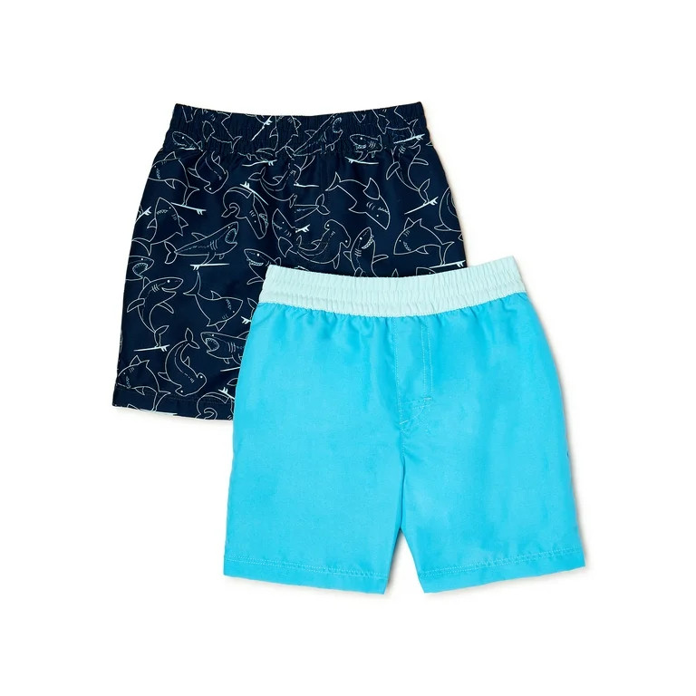 Wonder Nation Baby and Toddler Boy Swim Trunks, 2-Pack Size 12M-5T | Walmart (US)