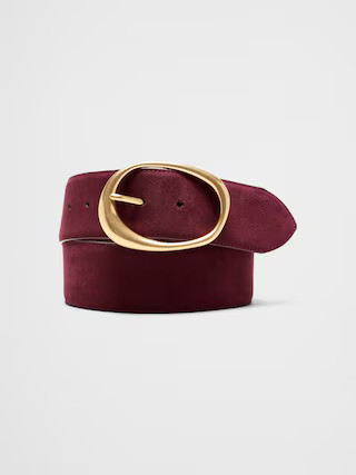 Vegan Suede Organic Buckle Wide Belt | Banana Republic Factory