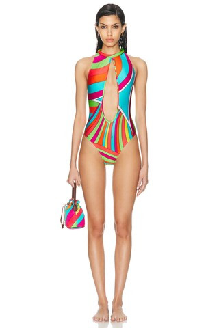 Emilio Pucci One Piece Swimsuit in Orange | FWRD 