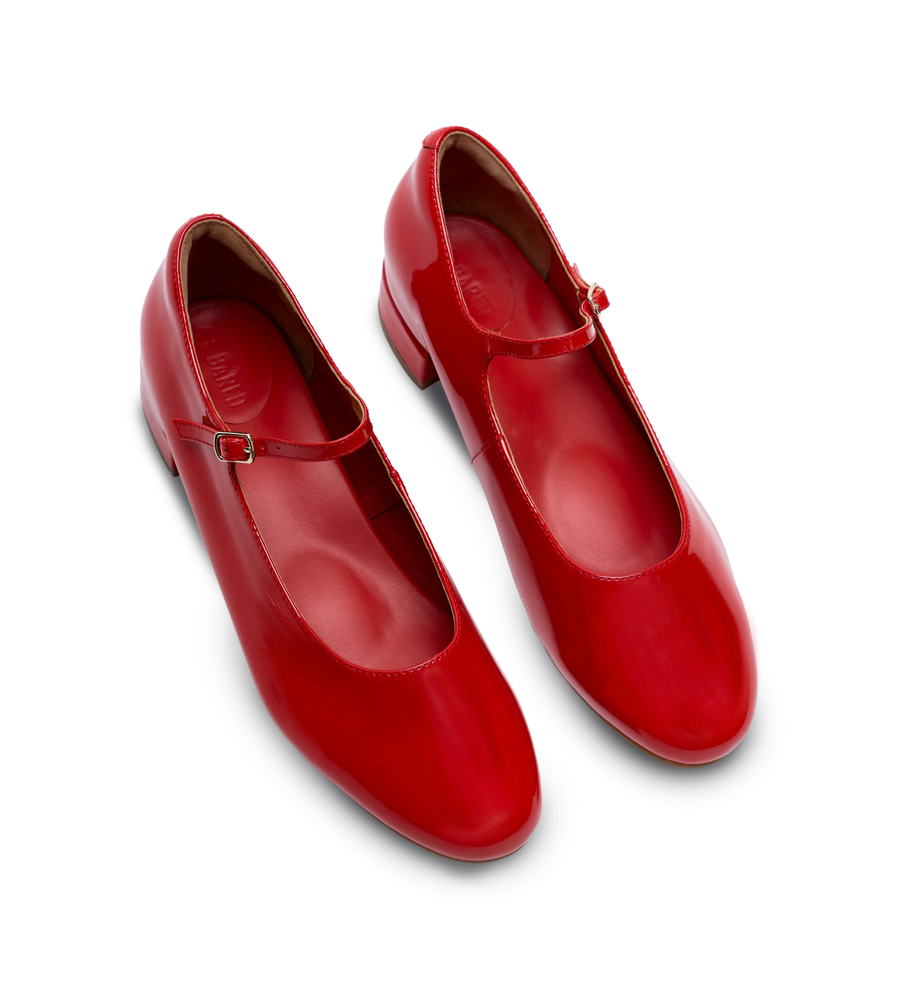 Chat Poppy Red Patent Leather Ballet Flats | Bared Footwear | Bared Footwear