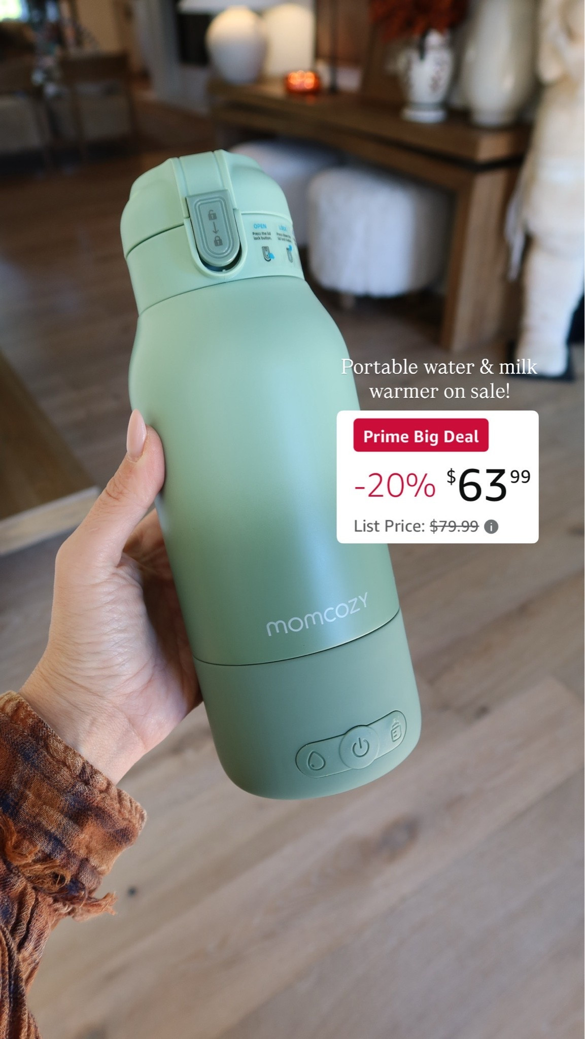Lots of Momcozy baby essentials are on sale & included in Amazon Prime Days- including this portable bottle warmer! Great for traveling if you need to warm up a bottle for baby. Also linking other momcozy favorites on sale!