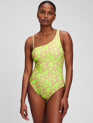 Recycled One Shoulder One-Piece Swimsuit | Gap (US)