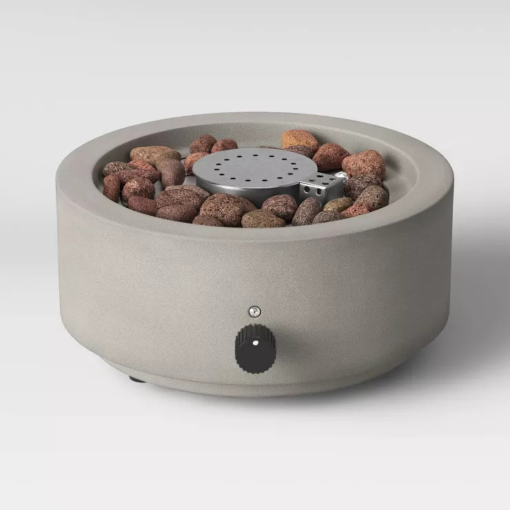 10" Round Pipestone Patio Tabletop Fireplace - Gray - Project 62™ | Target