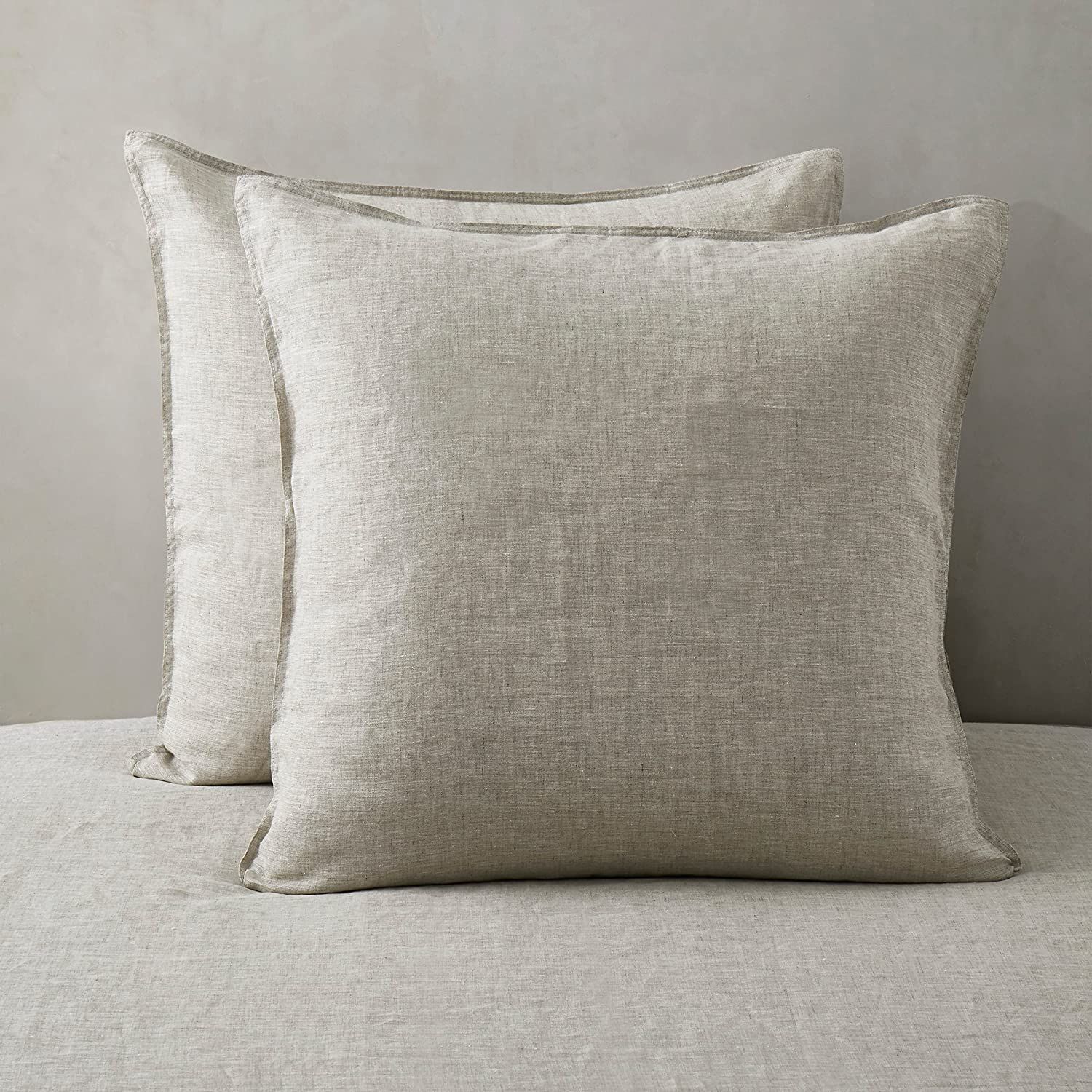 ATLINIA 100% Linen Pillowcases Set of 2, Euro Size 26'' x 26'' Pillow Case, Linen Pillow Sham | Amazon (US)