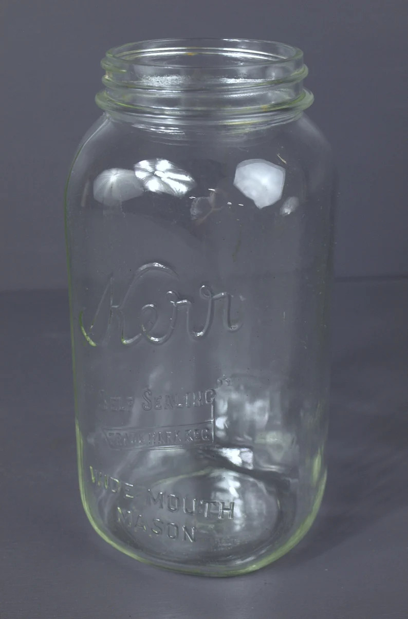 Vintage Kerr Wide Mouth Mason Jar 8.5 Good Condition - Etsy | Etsy (US)