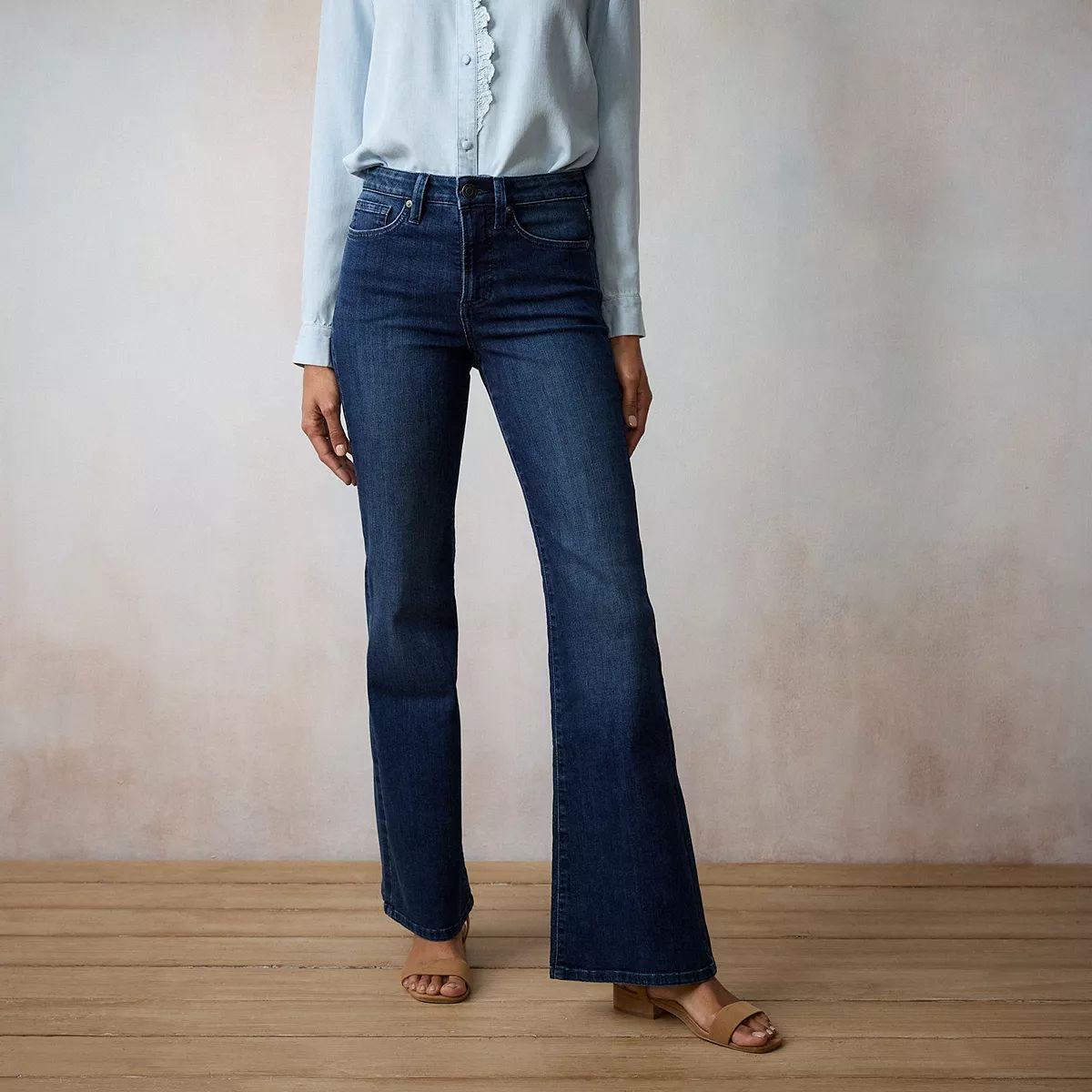 Women's LC Lauren Conrad Curvy Super High Rise Flare Jeans | Kohl's