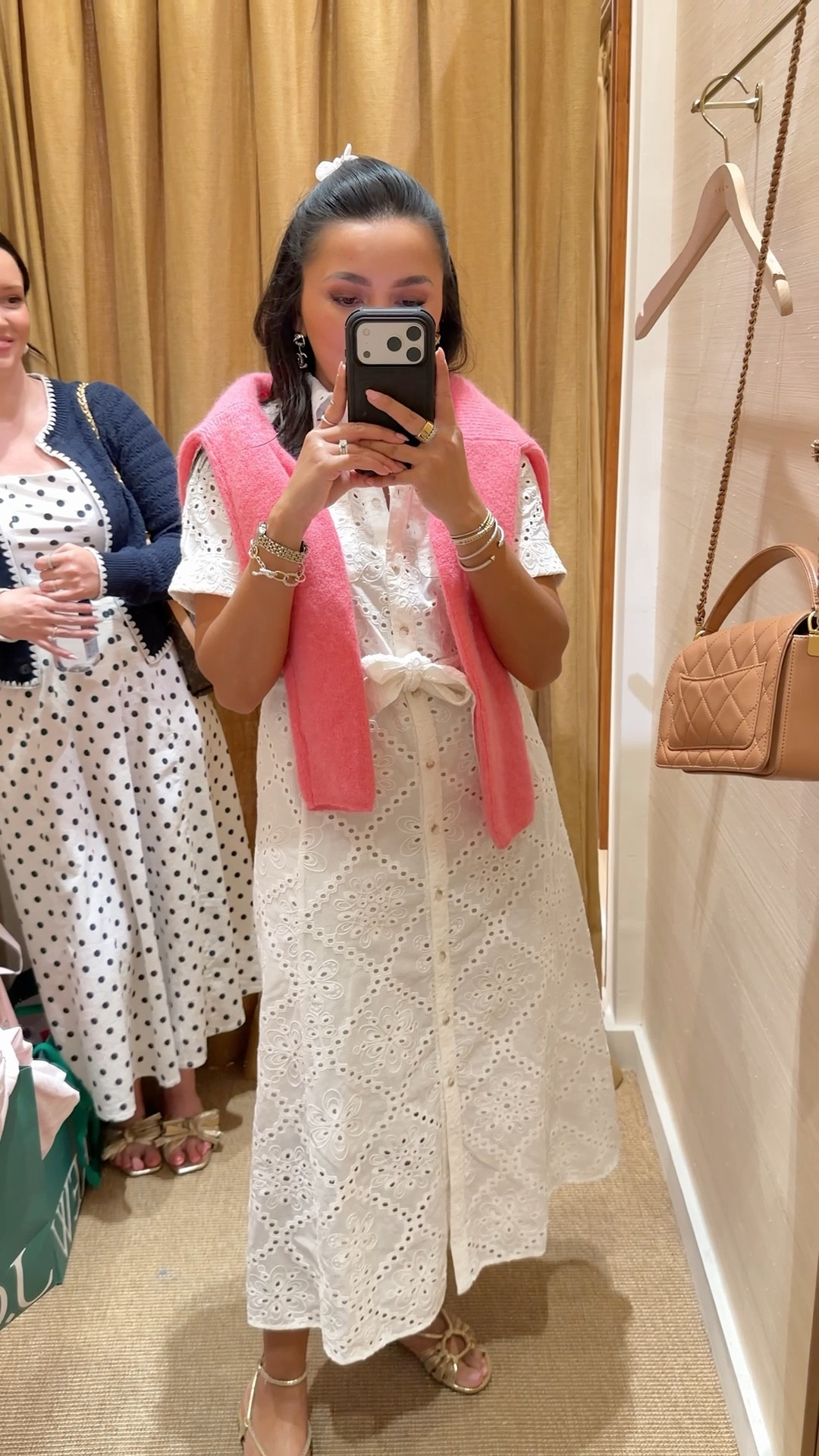 For reference: I’m 5’0, petite, 32b bra size, and 2/26 in bottoms, pear shaped. 
*Everything I share is unaltered! TTS means true to size. Between size 5-6.5 in shoes
Dress size 2 - fits perfectly! I’d usually be a zero in other brands
Cardigan is a kids size 12Y in 90s pink, linked the adult version as well 
Gold sandals size 5 TTS 


#LTKgrwm #LTKPetite #LTKootd