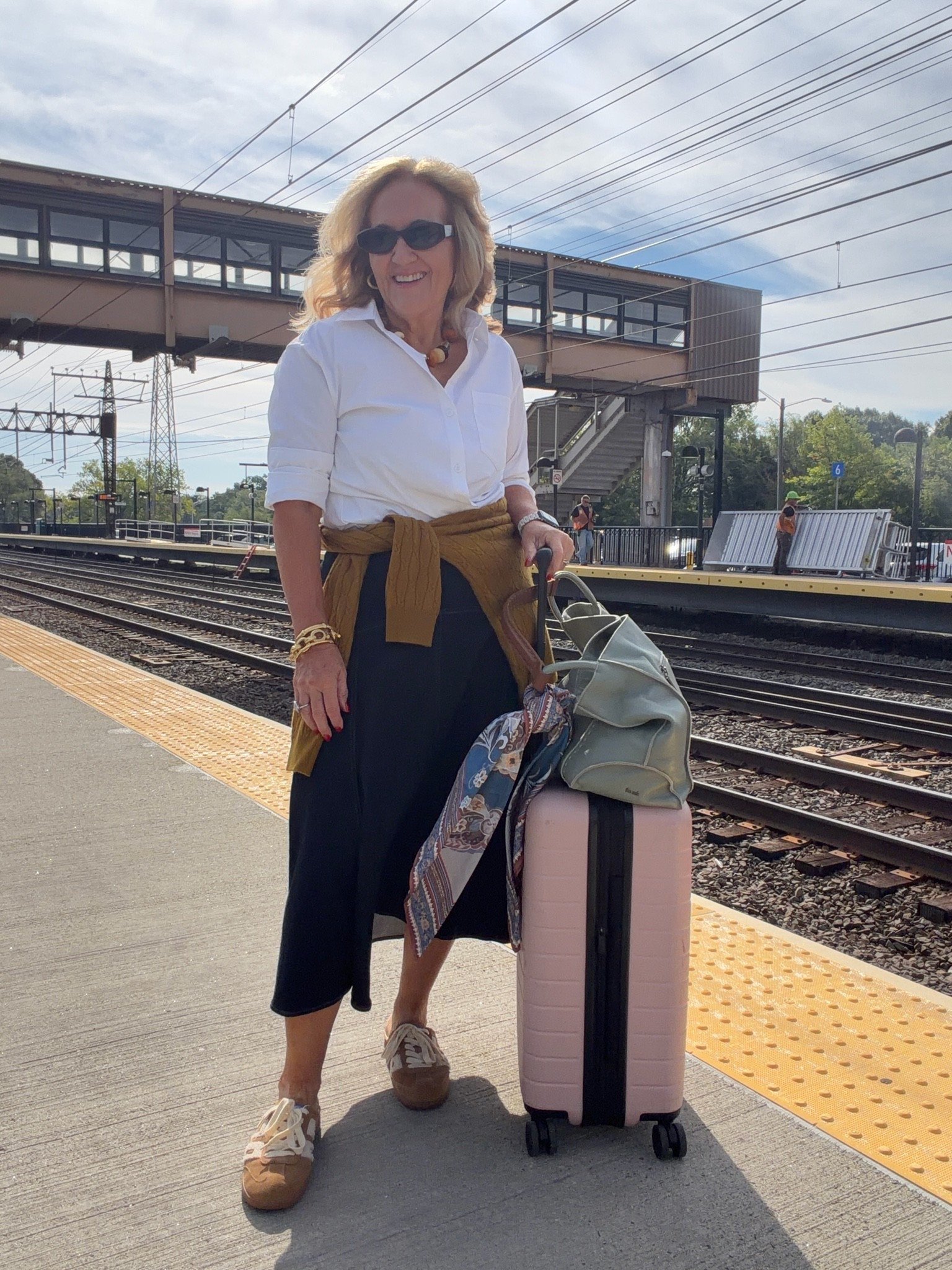 Blouse size small
Skirt med/8
Cashmere med 
Sneakers tts

#LTKOver40 #LTKNYFW #LTKootd